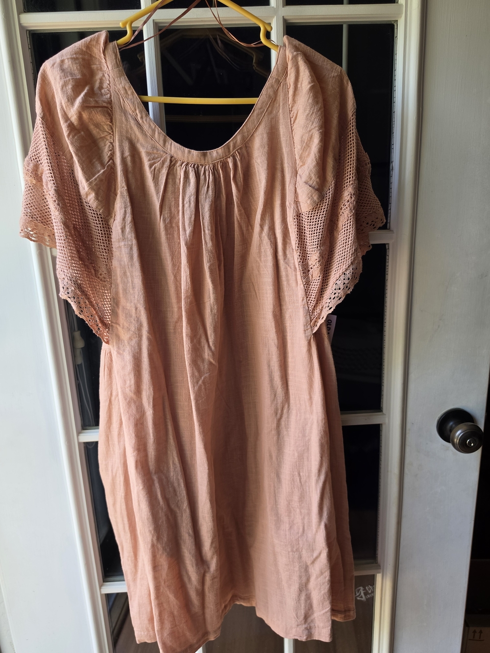 Old Navy Peach Linen-Blend Tank Dress